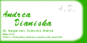 andrea dianiska business card